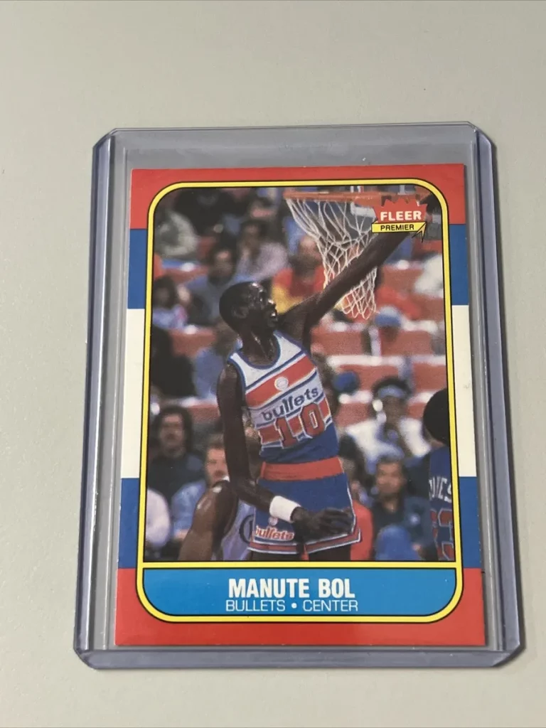 1986 fleer basketball #12 manute bol rookie
