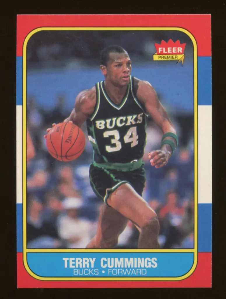 1986 Fleer Basketball #20 terry cummings