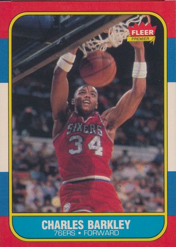 1986 Fleer Basketball #7 Charles Barkley Rookie Card